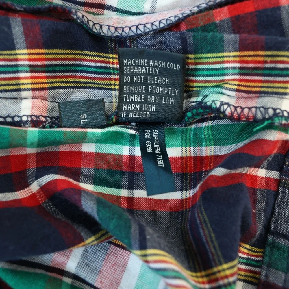 Vintage Polo Ralph Lauren Cargo Shorts Mens 33‎ Multi Madras Plaid 9